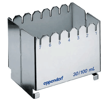 德國艾本德（Eppendorf）ReservoirRack,用于存放10mL、30mL和100mL試劑槽。最多可以放置7個(gè)試劑槽模塊或試劑槽