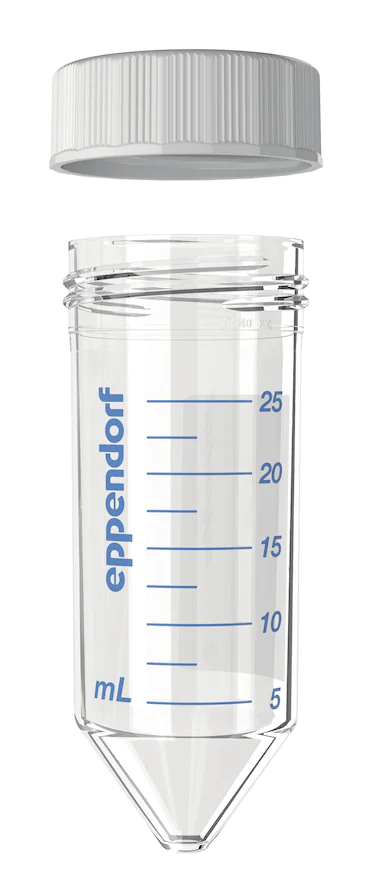艾本德Eppendorf Conical Tubes 25 mL 帶螺旋蓋, 25 mL, 啟動(dòng)套裝，4  個(gè)單離心管架，6  個(gè)轉(zhuǎn)子適配器，轉(zhuǎn)子孔可容納 50  mL 錐形管, PCR 潔凈級, 無